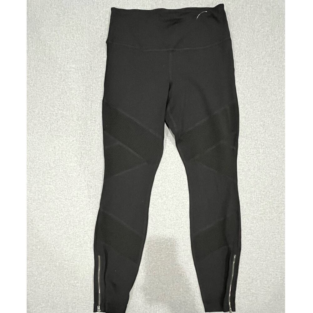 Athleta Black Leggings with Side Zippers, Women's Medium